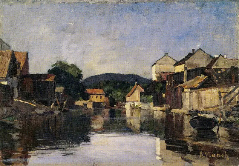 Slåmotgangen'daki Akerselva - Edvard Munch