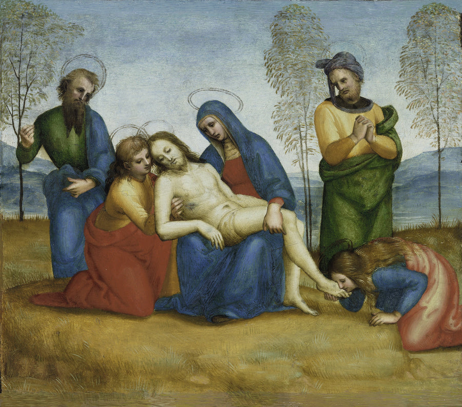Lamentation sur le Christ mort, prédelle du retable Colonna, vers 1503-1505 – Raphaël