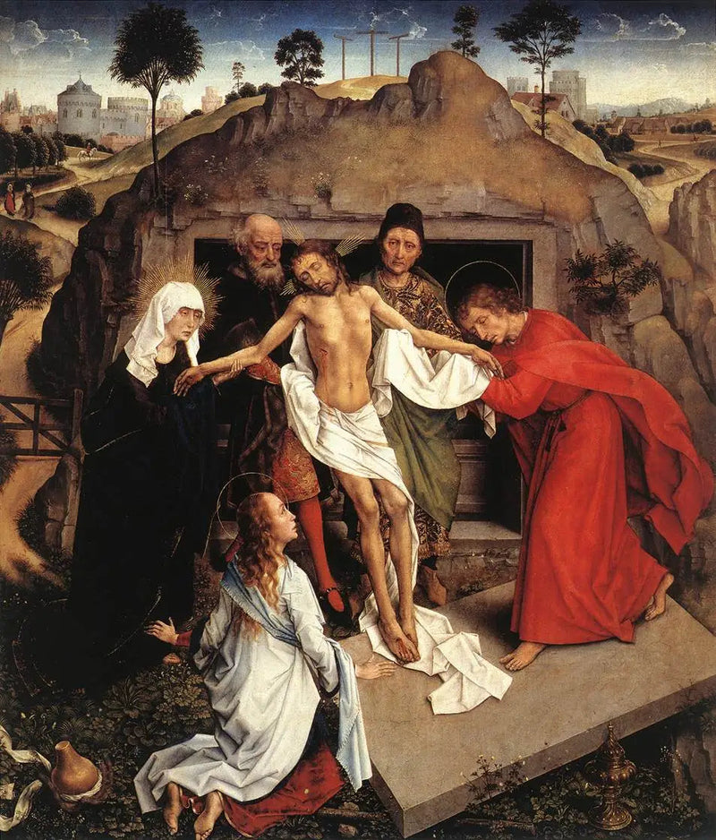 İsa'nın Ölümüne Ağıt ve Mezarın Hazırlanması - Rogier van der Weyden