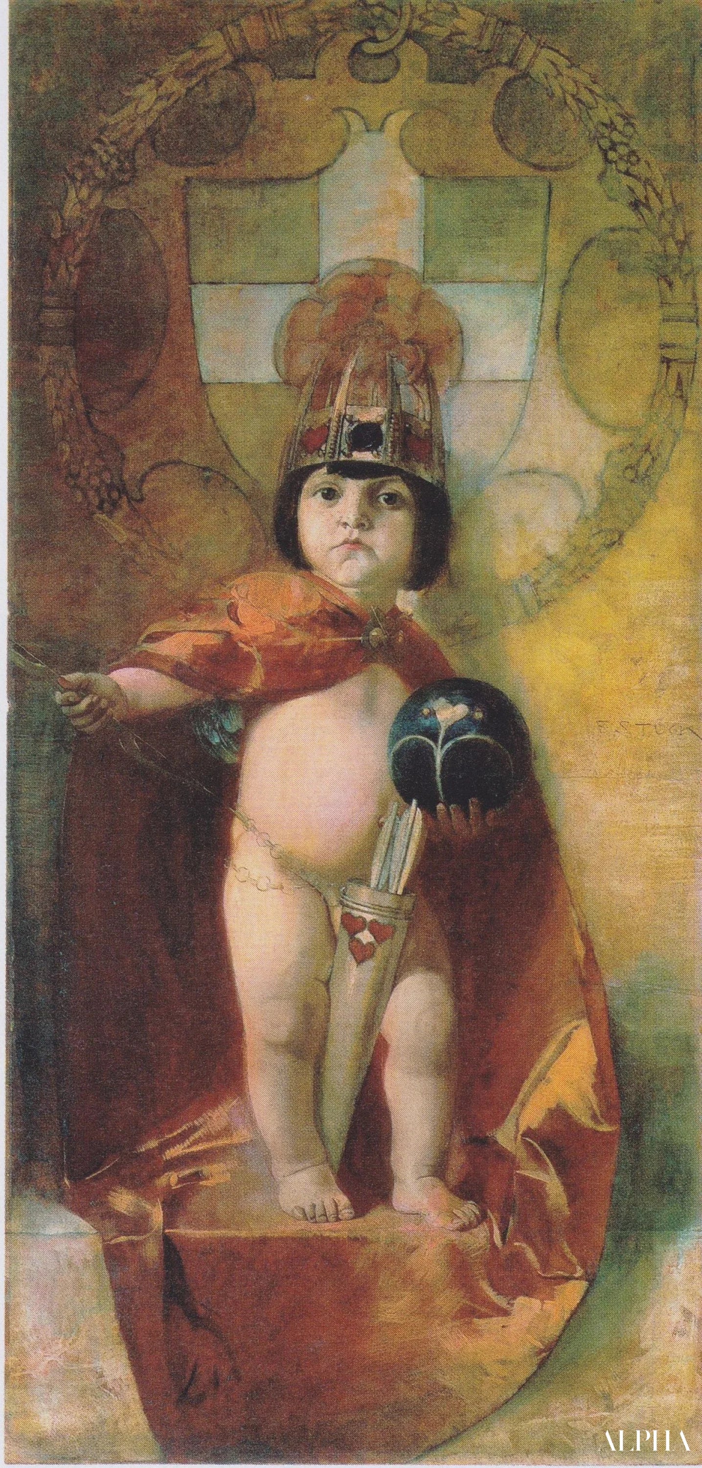 Reproduction du tableau « L'amour est l'empereur - Franz von Stuck » par Alpha Reproduction en peinture à l’huile