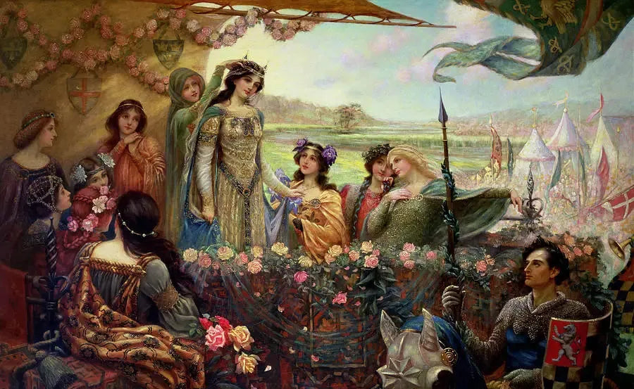 Lancelot ve Guenièvre - Herbert Draper