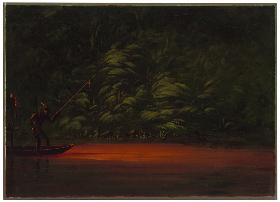 Lancement aux flambeaux en Amazonie - George Catlin