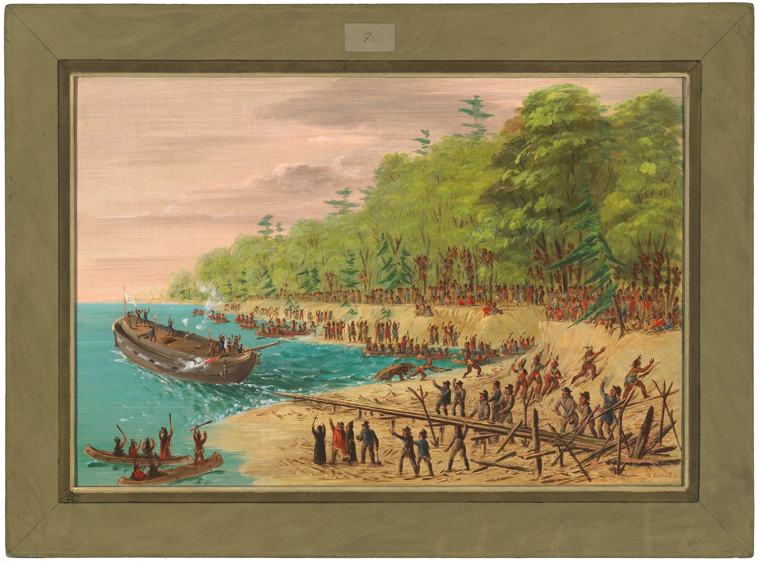 Lancement du Griffin. Juillet 1679 - George Catlin - Alpha Reproduction