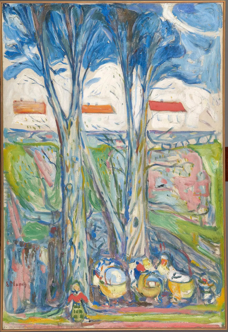 Büyük Ağaçların Altında Landeaux - Edvard Munch