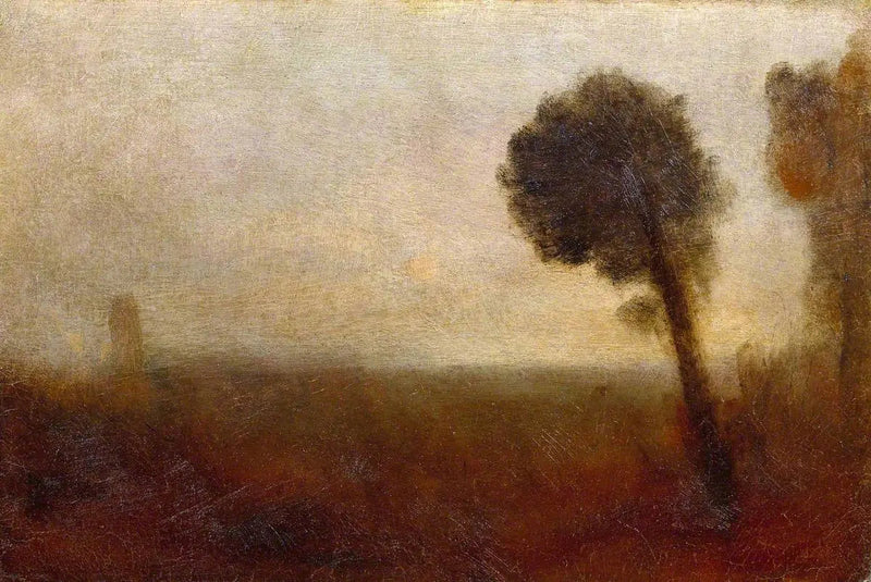 Sağdaki Ağaç ile Manzara - J. M. W. Turner