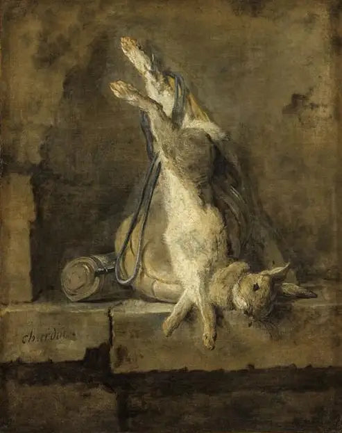 Ölü Tavşan ve Av Malzemeleri - Jean Simeón Chardin