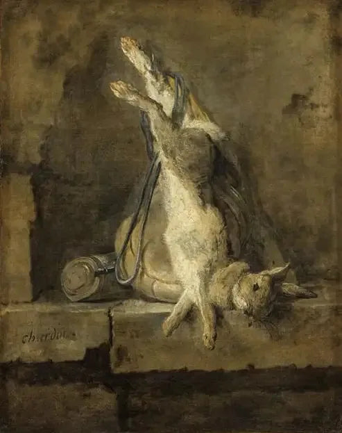 Ölü Tavşan ve Av Malzemeleri - Jean Simeón Chardin
