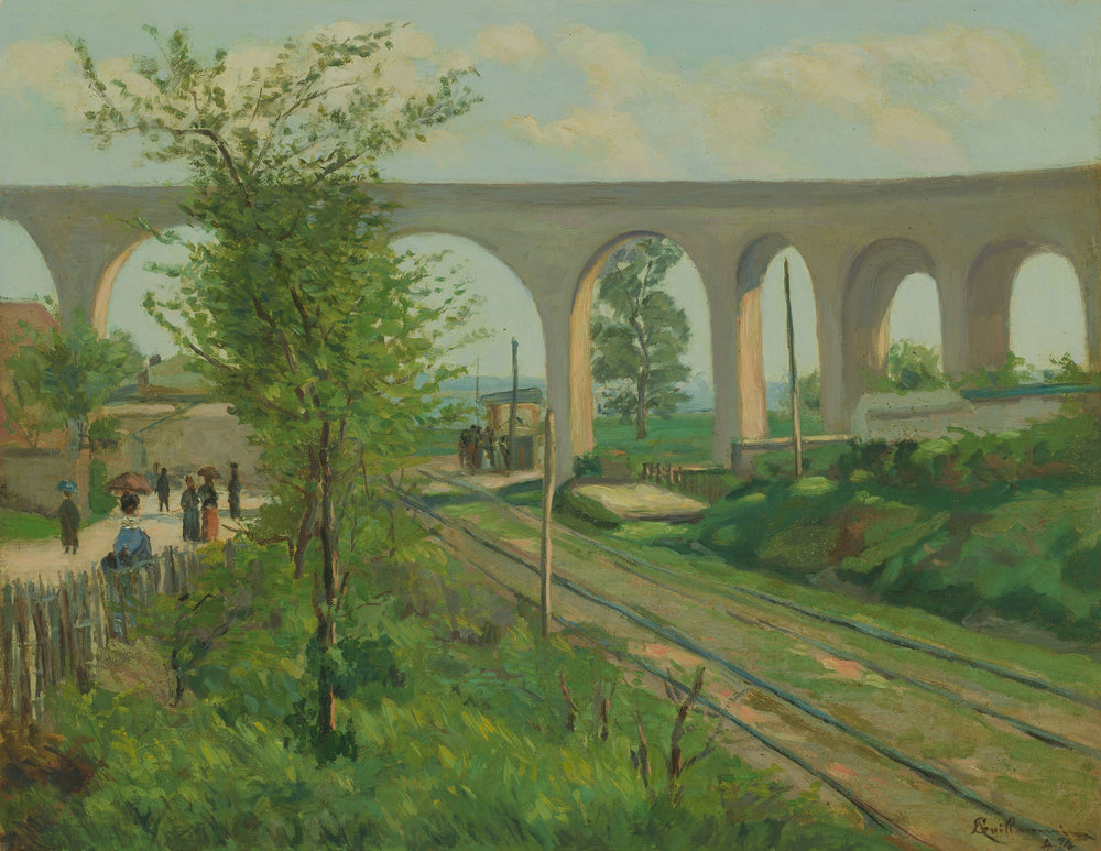 L’aqueduc d’Arcueil surplombant la voie ferrée de Sceaux - Armand Guillaumin - Alpha Reproduction