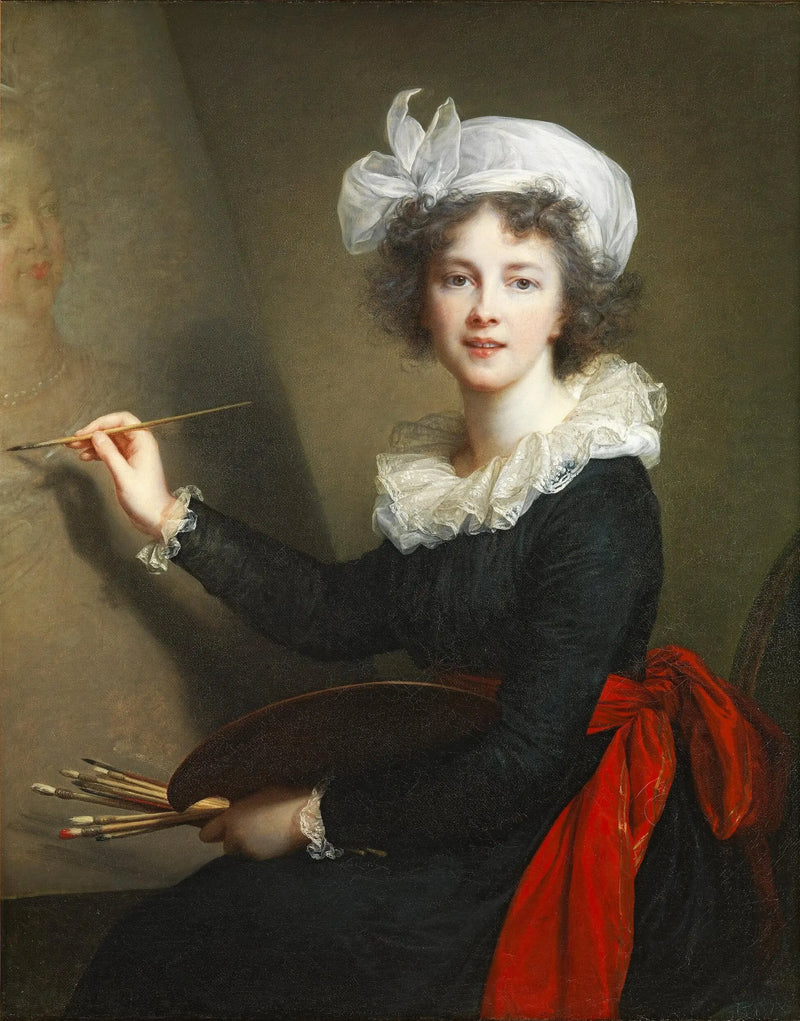 Sanatçı, Kraliçe Marie-Antoinette'in portresini yaparken - Élisabeth Vigée Le Brun
