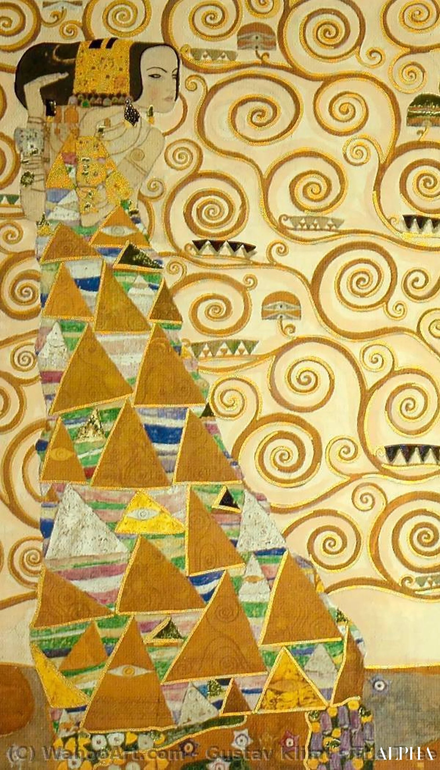 L'Attente - Gustav Klimt - Reproductions de tableaux et peintures haut de gamme