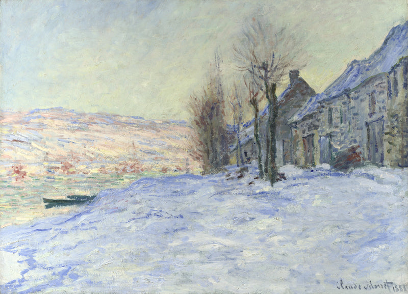 Kar altında Lavacourt W511 - Claude Monet