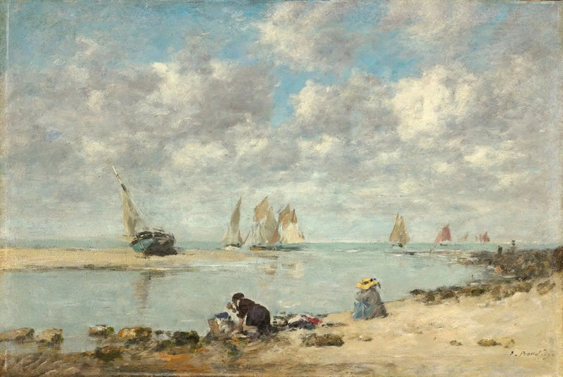 Trouville Yakınındaki Çamaşırcı - Eugène Boudin