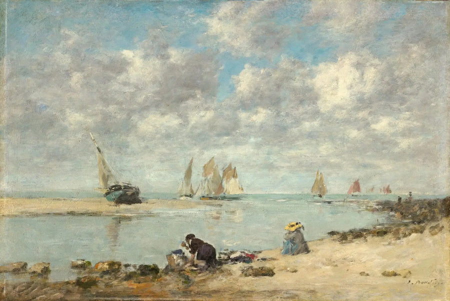Trouville Yakınındaki Çamaşırcı - Eugène Boudin