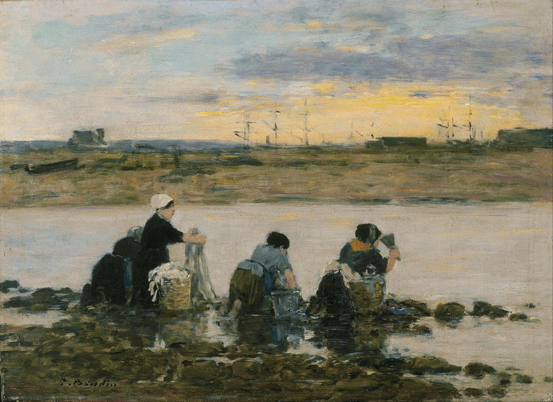 Nehir Kenarındaki Çamaşırcılar - Eugène Boudin