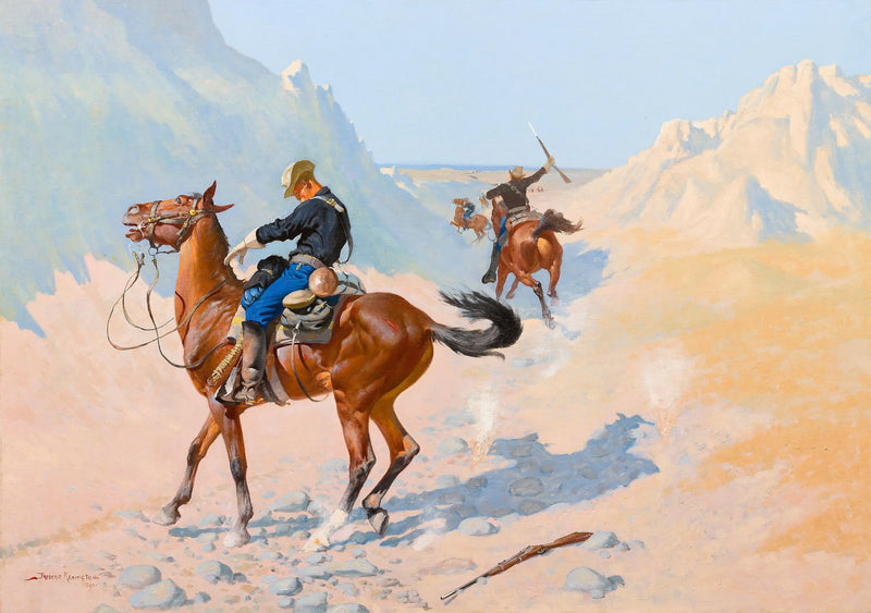 Öncü veya Askeri Fedakarlık (Pusu) - Frederic Remington