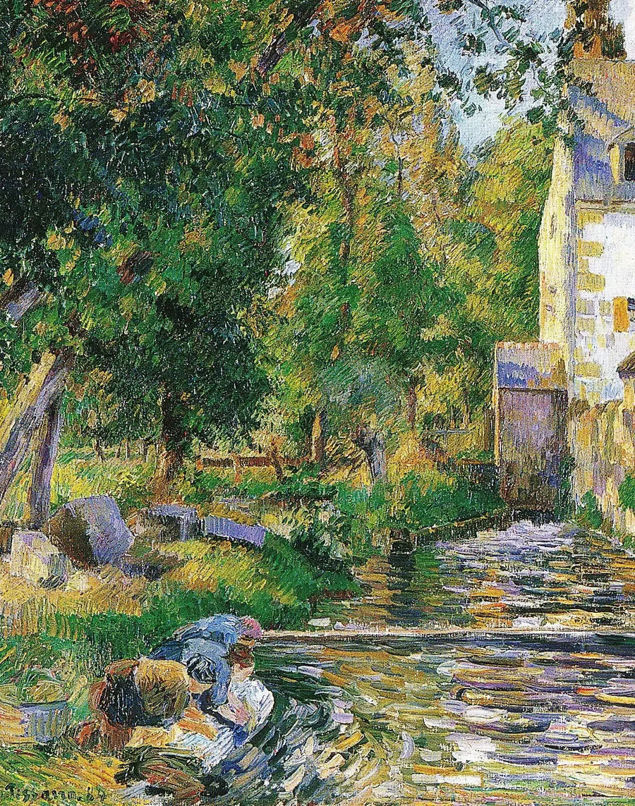 Osny Çamaşırı ve Değirmeni - Camille Pissarro