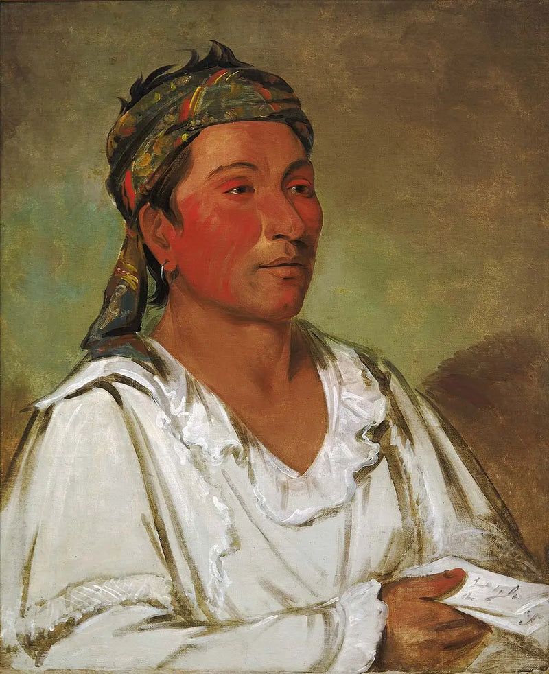 Lay-lóo-ah-pee-ái-shee-kaw, ot, çalı ve çiçek, yarı-medeni - George Catlin
