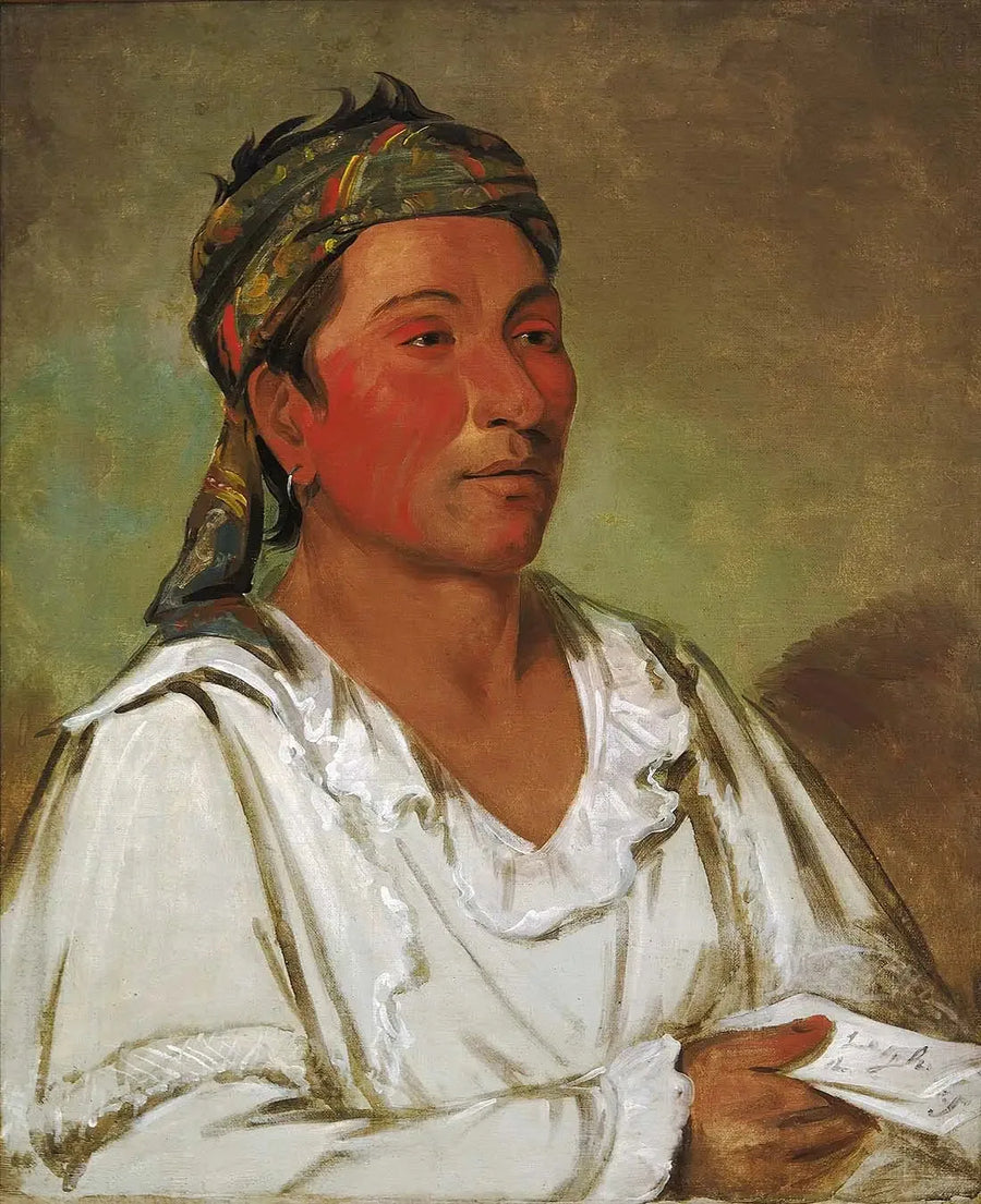 Lay-lóo-ah-pee-ái-shee-kaw, ot, çalı ve çiçek, yarı-medeni - George Catlin