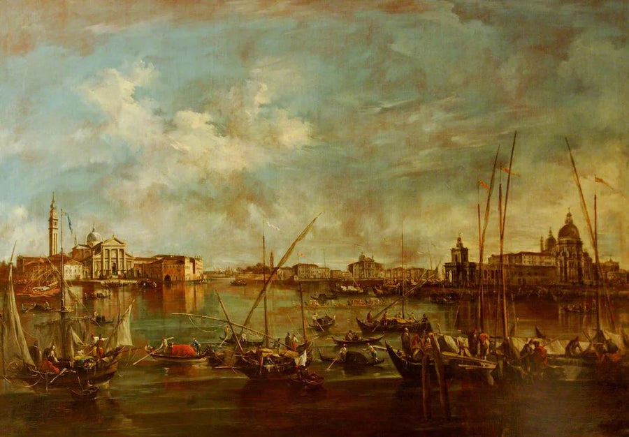 San Marco Havzası ve San Giorgio Maggiore ile Santa Maria della Salute kiliseleri, Venedik - Francesco Guardi