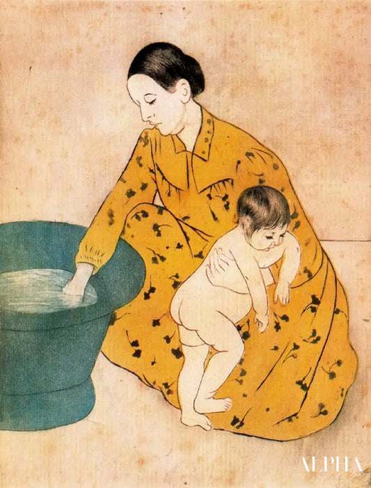 Le bain de l'enfant - Mary Cassatt - Reproductions de tableaux et peintures haut de gamme