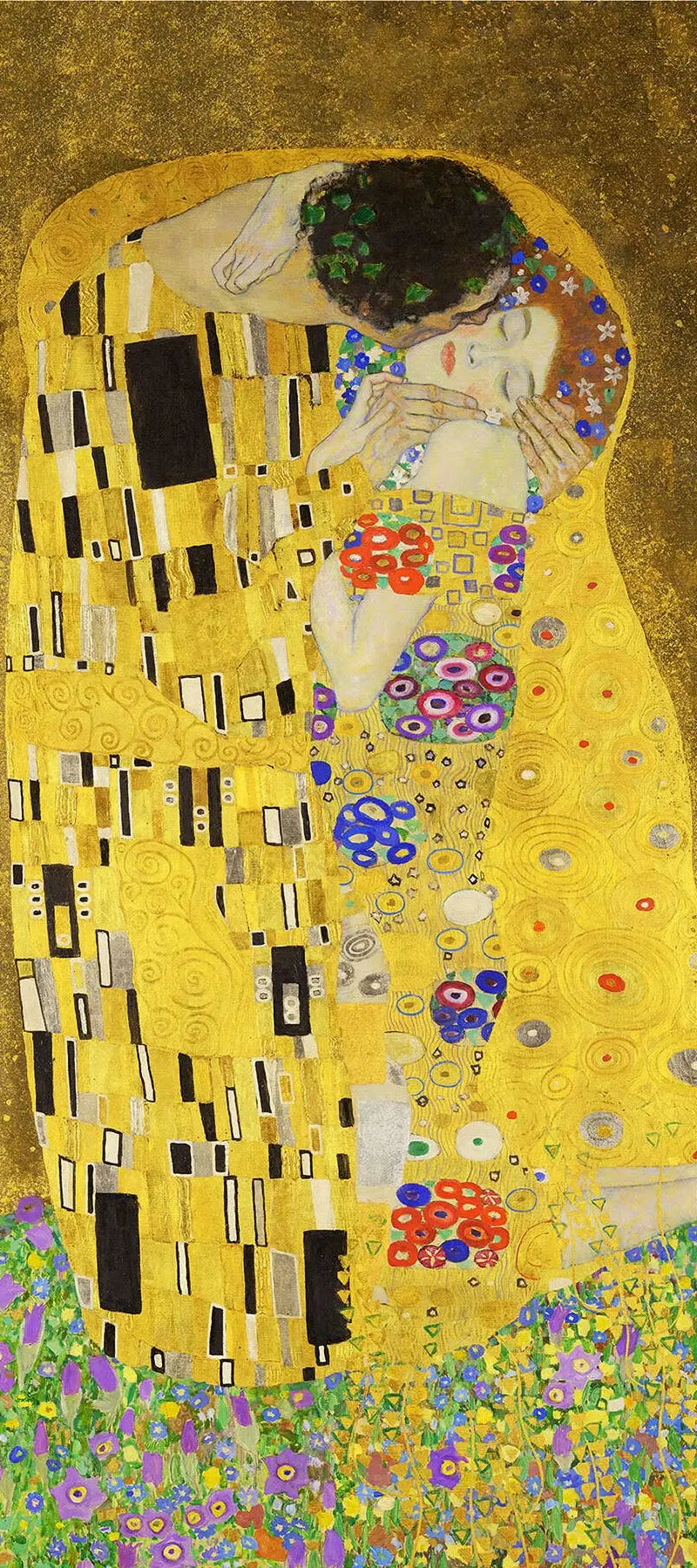 💛 Öpücük (Detay II) – Gustav Klimt (1907–1908)