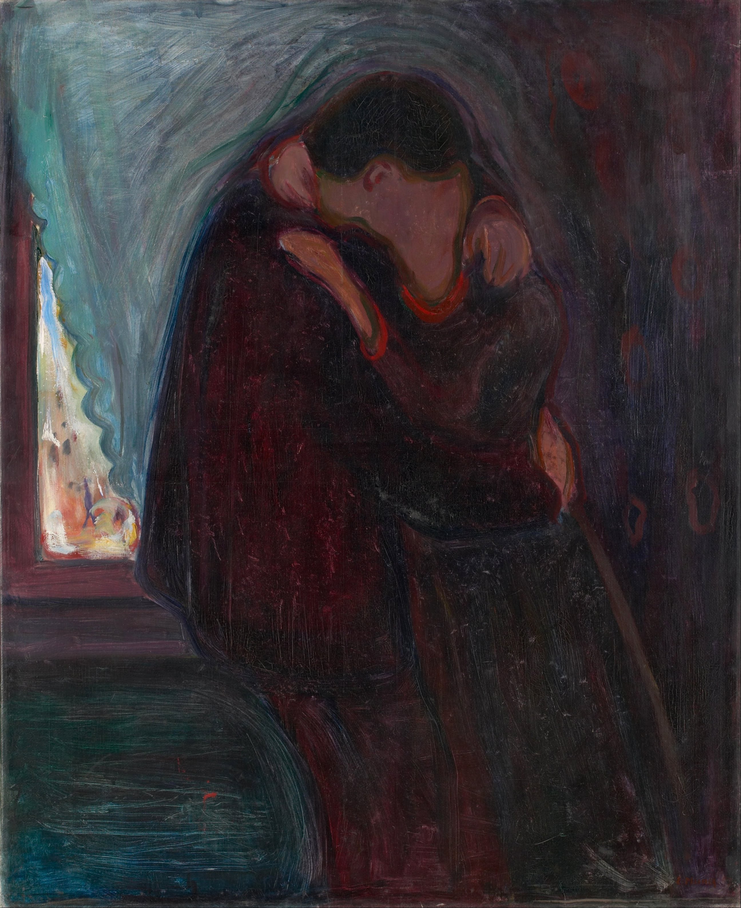 Reproduction du tableau « Le Baiser - Edvard Munch » par Alpha Reproduction en peinture à l’huile