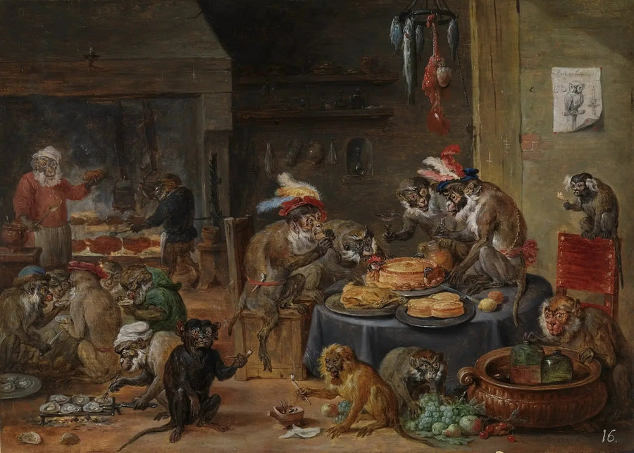Maymunlar Yemeği - David Teniers genç