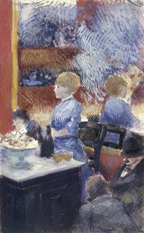 Le Bar aux Folies-Bergère - Jean-Louis Forain image 1 reproduction artisanale de tableau