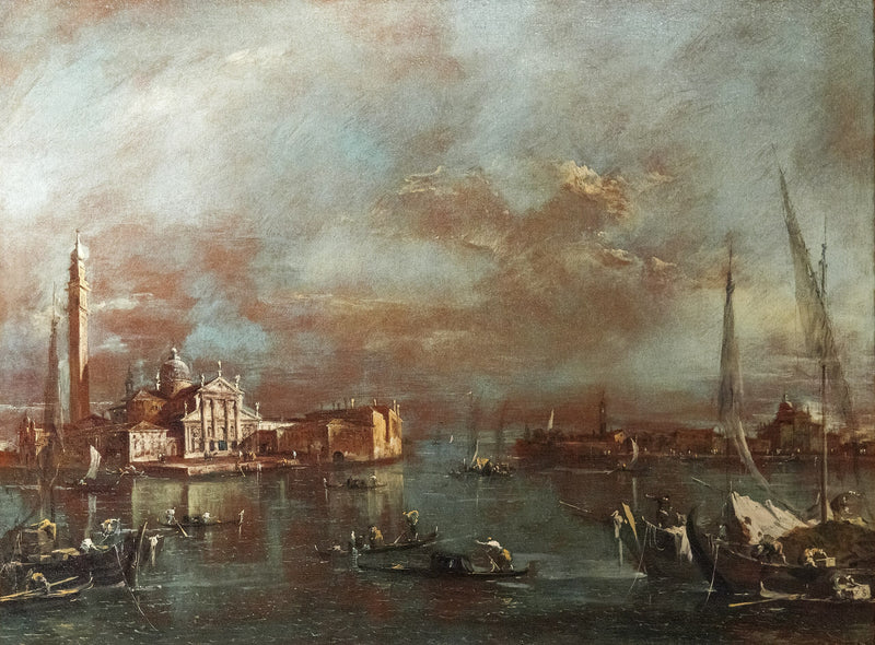 Saint-Marc Havzası, San Giorgio Adası ve Giudecca ile - Francesco Guardi