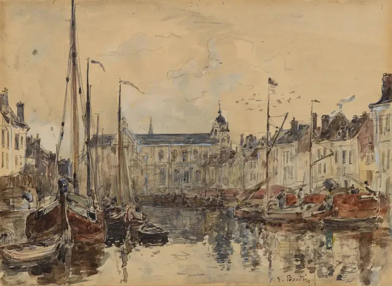 Brüksel'deki Ticaret Havuzu - Eugène Boudin