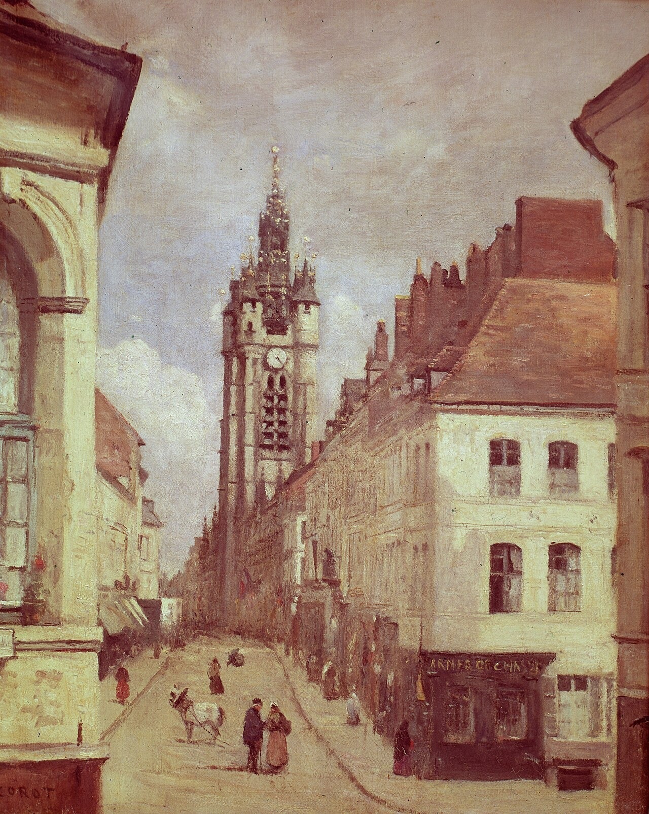 Le Beffroi de Douai - Jean-Baptiste Camille Corot