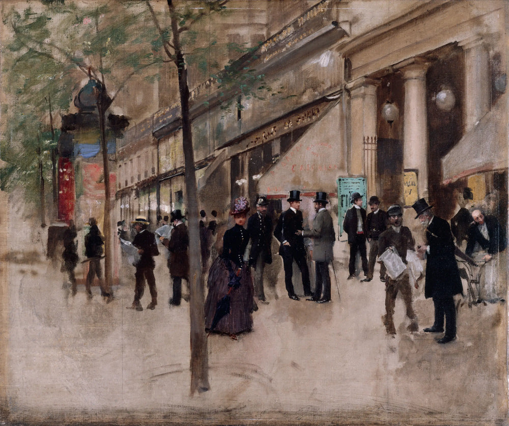 Le boulevard Montmartre devant le théâtre des Variétés l’après-midi - Jean Béraud - Alpha Reproduction