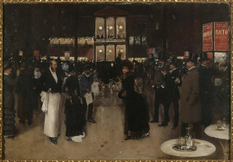 Montmartre Bulvarı, gece, Variétés Tiyatrosu önünde - Jean Béroud