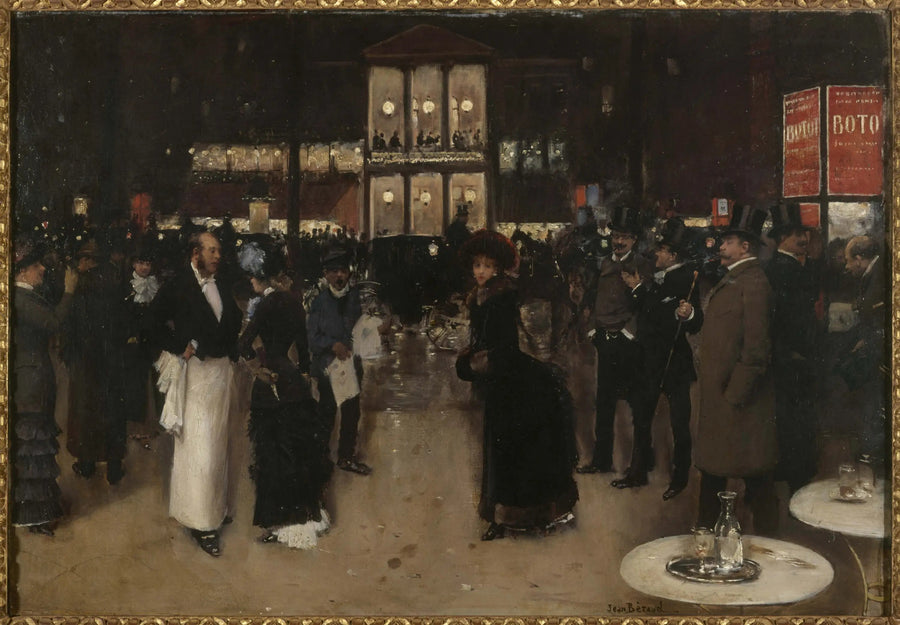 Montmartre Bulvarı, gece, Variétés Tiyatrosu önünde - Jean Béroud