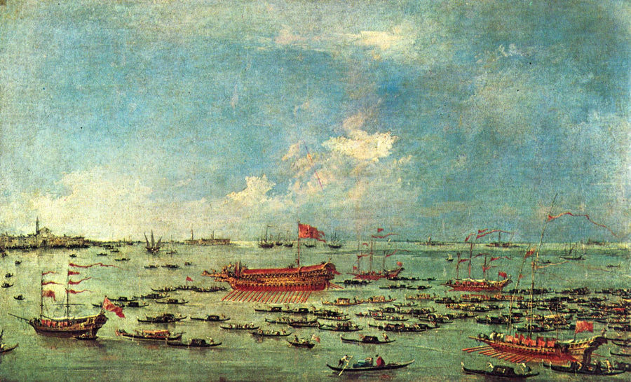 San Nicolò di Lido yakınlarındaki Bucentaure - Francesco Guardi