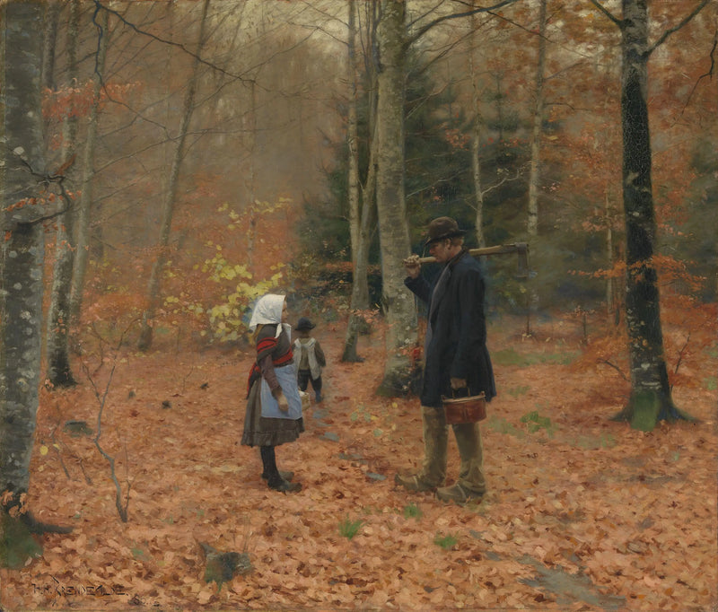 Oduncu ve çocukları - H. A. Brendekilde