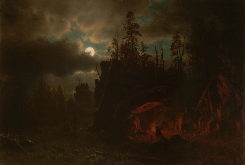 Avcı Kampı - Albert Bierstadt