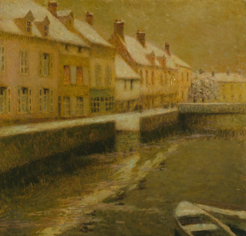 Bruges'ta Kanal, Kış - Henri Le Sidaner
