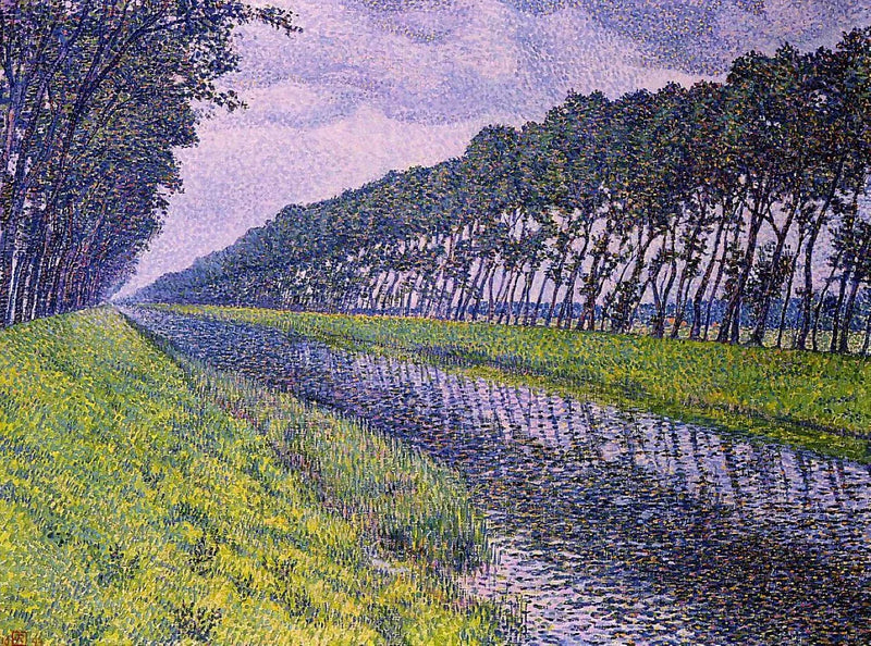 Flandra'da Hüzünlü Hava ile Kanal - Théodore van Rysselberghe