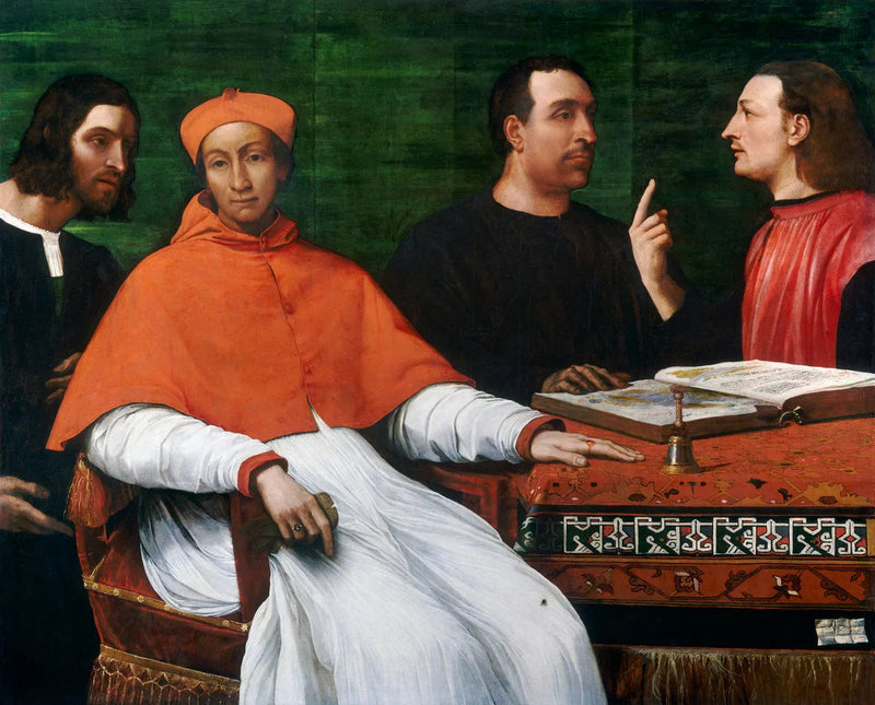 Cardinal Bandinello Sauli, sekreteri ve iki coğrafyacı - Sebastiano del Piombo