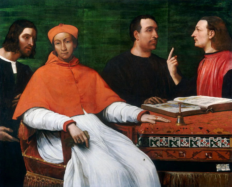 Cardinal Bandinello Sauli, sekreteri ve iki coğrafyacı - Sebastiano del Piombo