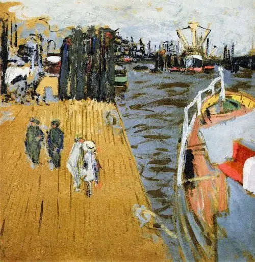 Kargo İskelede, Hamburg - Édouard Vuillard