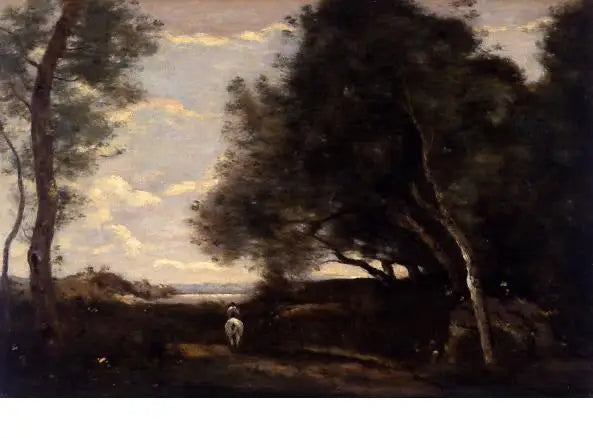 Ormanın Kenarındaki Atlı - Jean-Baptiste Camille Corot
