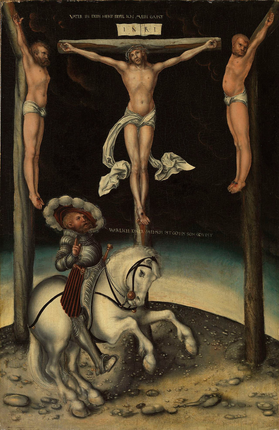İsa ve İki Hırsız Arasındaki Centurion Longin - Lucas Cranach the Elder