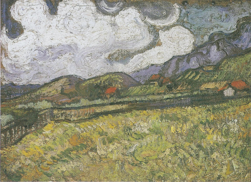 Saint-Paul Hastanesi'nin arkasındaki buğday tarlası, Saint-Rémy - Vincent van Gogh