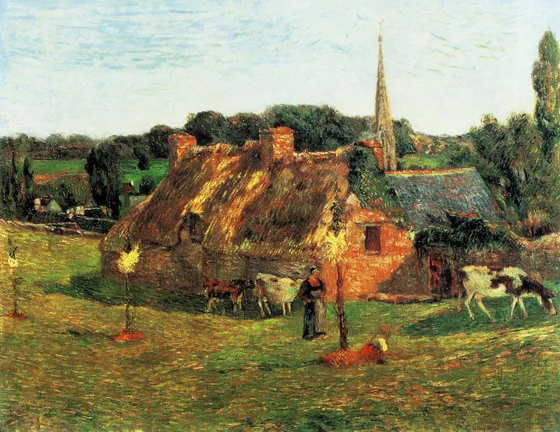 Lolichon Tarlası ve Pont-Aven Kilisesi - Paul Gauguin