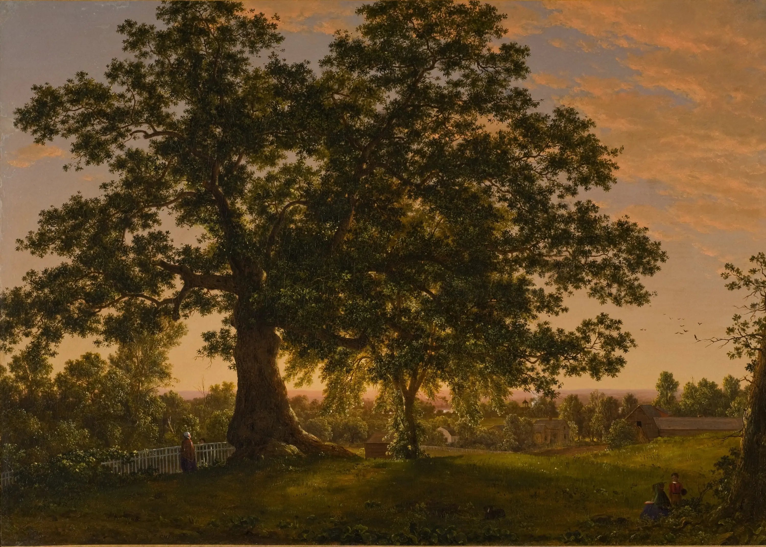 Le Charter Oak à Hartford - Frederic Edwin Church - Alpha Reproduction