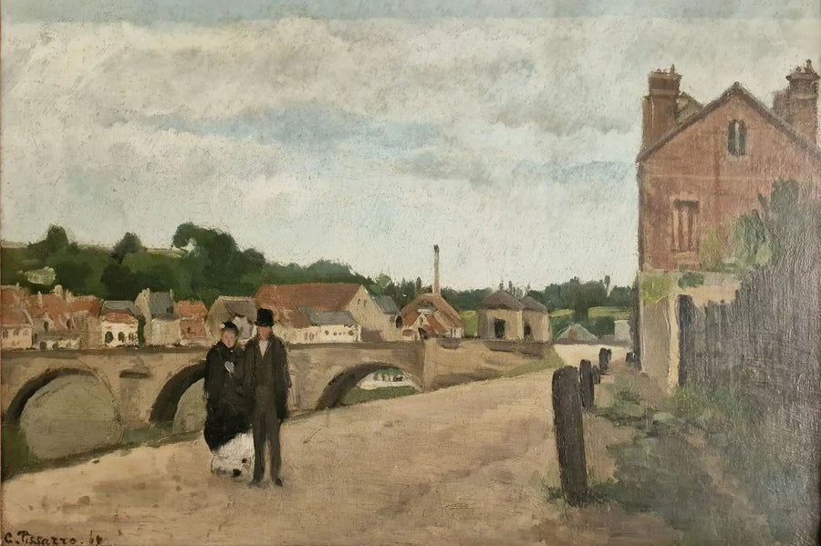 Ekliz Yolu ve Pontoise Köprüsü - Camille Pissarro