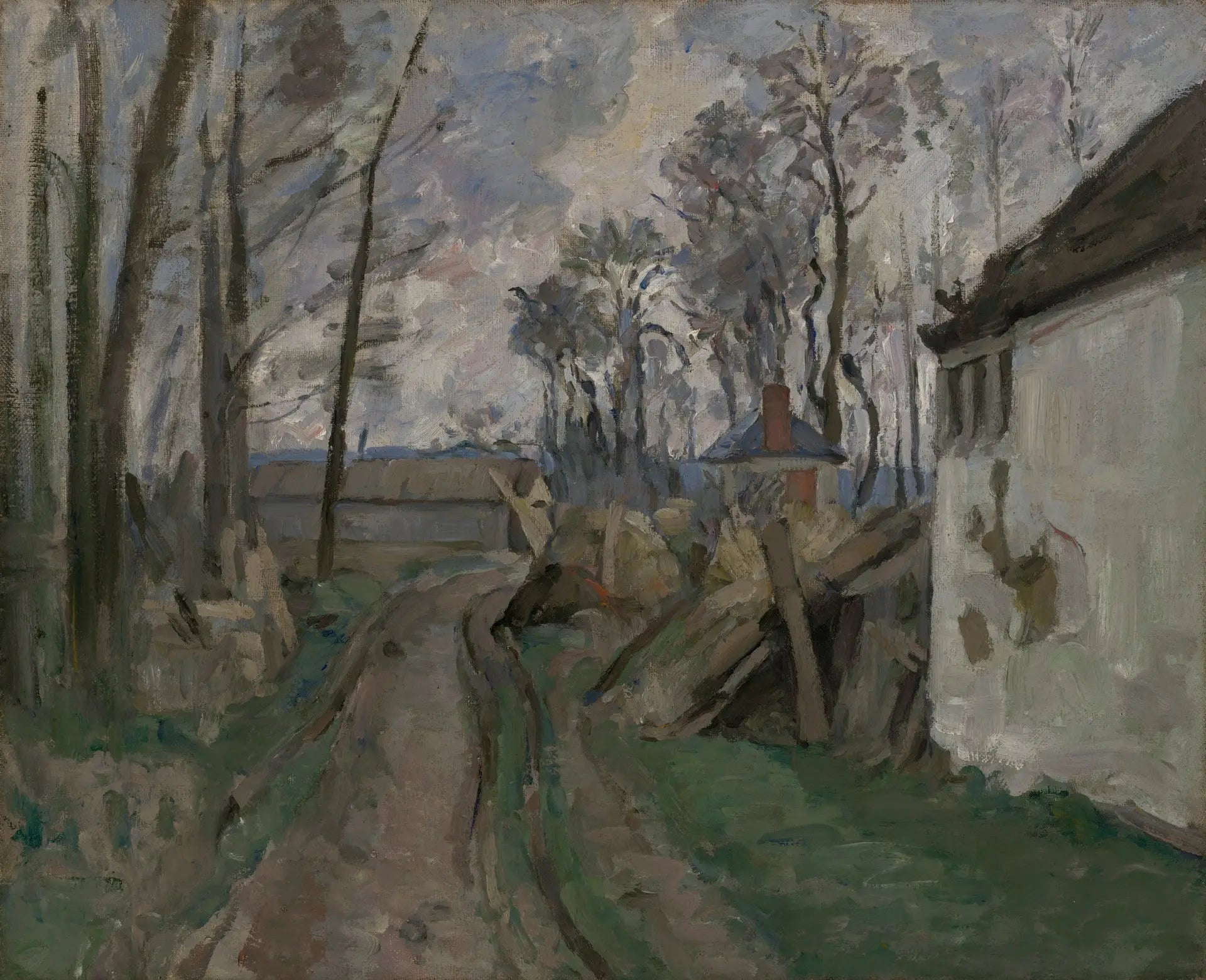 Reproduction du tableau « Le Chemin du village - Paul Cézanne » par Alpha Reproduction en peinture à l’huile