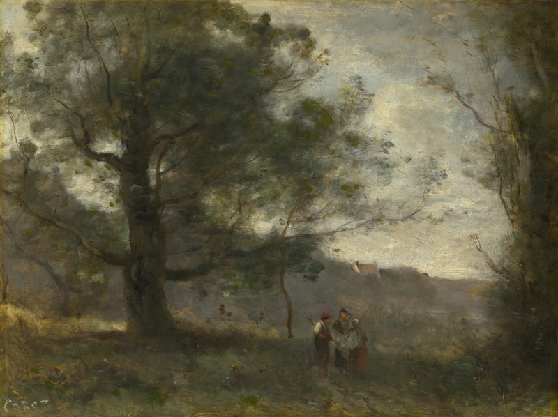 Vadi İçindeki Meşe - Jean-Baptiste Camille Corot